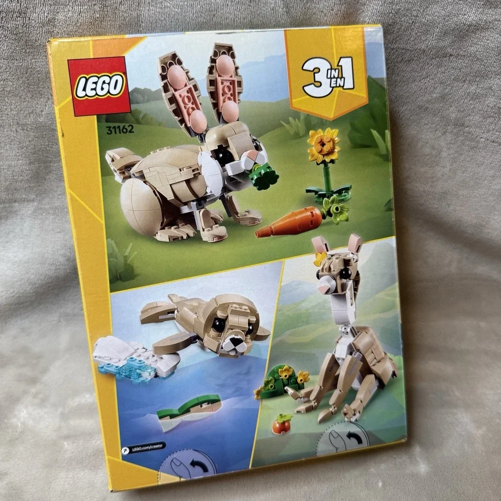 LEGO Creator Cute Bunny 31162 3-in-1, 326 Pieces, Box, Age 8+ NEW